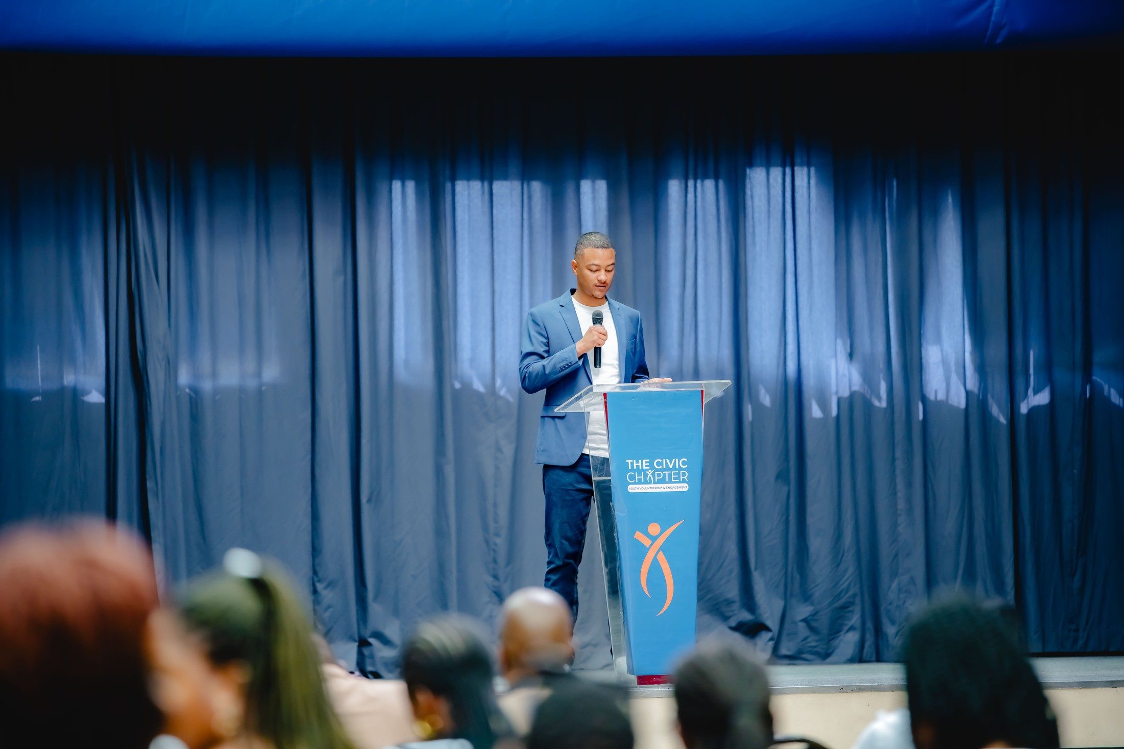 Maverick Kabelo speaking at the 2nd Volunteer Masterclass